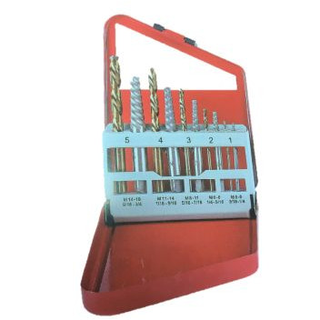 No.1-No.5 SCREW EXTRACTOR SET C/W L/HAND DRILLS