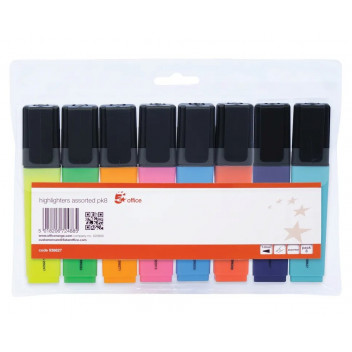 VALUE HIGHLIGHTERS WALLET 8 ASSORTED