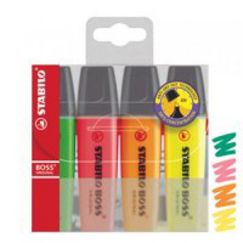 STABILO BOSS HIGHLIGHTERS BRIGHT - WALLET OF 6