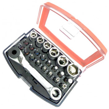 24 PC SCREWDRIVER BITS AND SOCKET SET